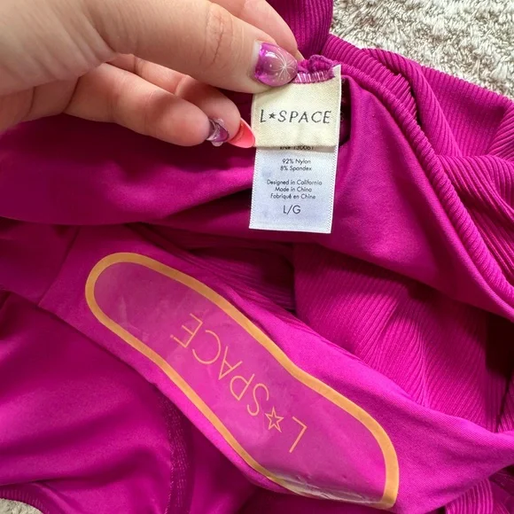 L*SPACE Ribbed Kendal One Piece in Berry